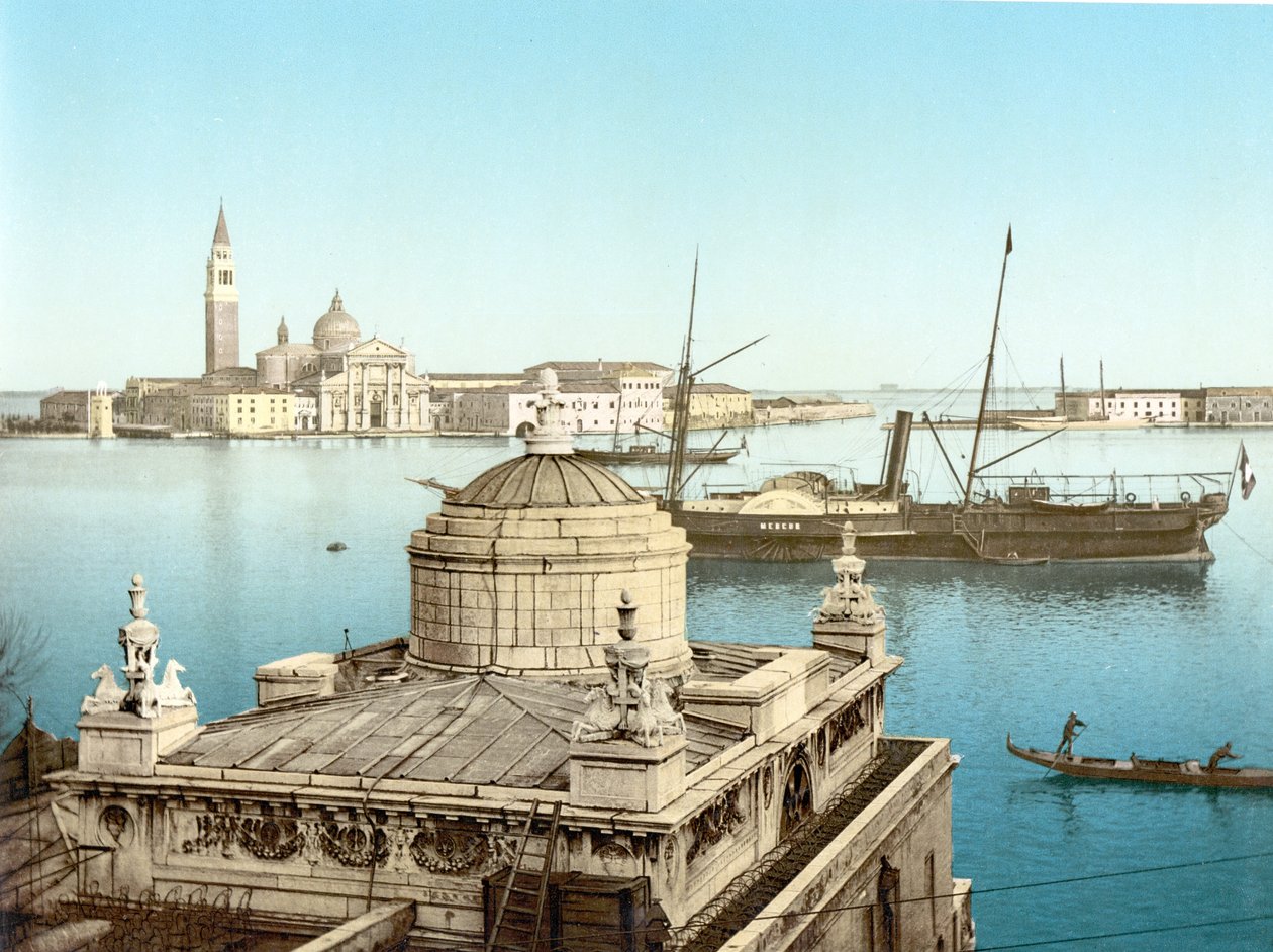Utsikt over Venezia (håndfarget bilde) av English School