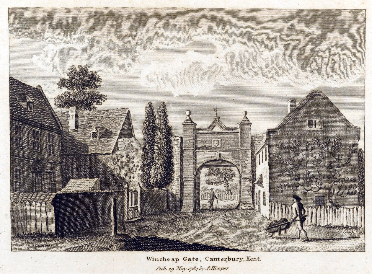 Utsikt over Wincheap Gate, 1784 av English School