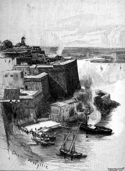 Utsikt over Quarantine Harbour, Valletta, Malta, fra 