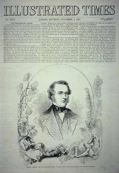 Viscount Canning, den nye generalguvernøren i India, illustrasjon fra 