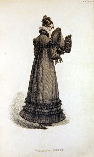 Vandringskjole, moteplate fra Ackermann