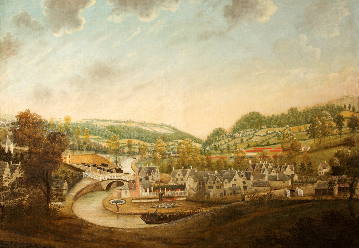 Wallbridge, Gloucestershire, ca. 1790 av English School