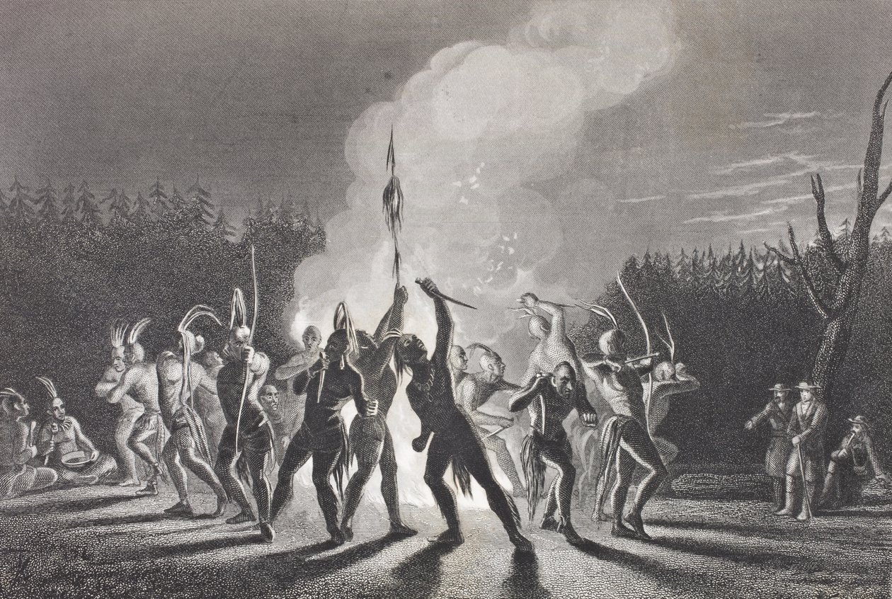 Washington og Fairfax ved en indisk krigsdans, 1748, fra 