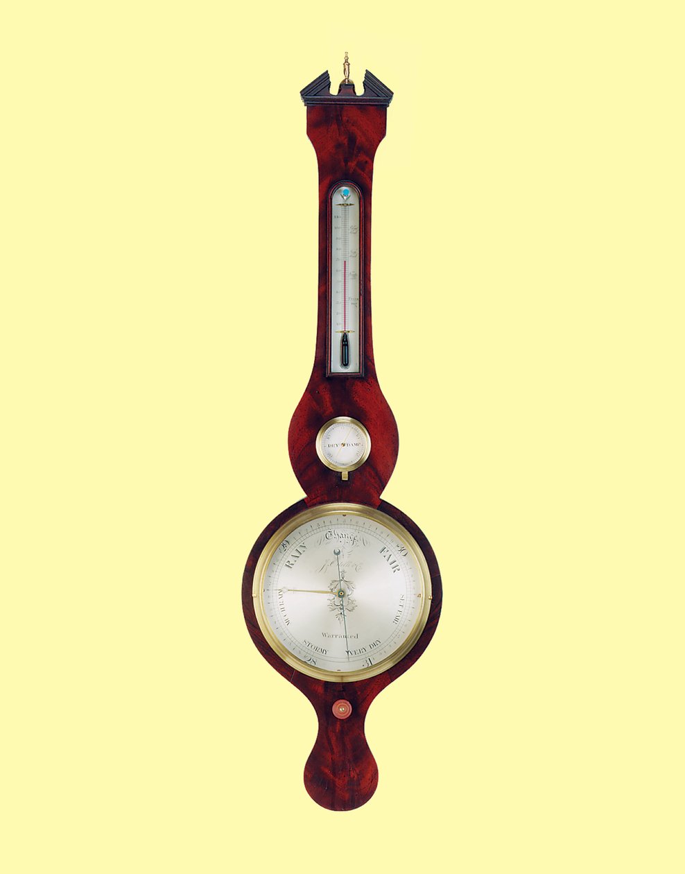 Hjulbarometer, J. Ortelli & Co., første halvdel av 1800-tallet av English School