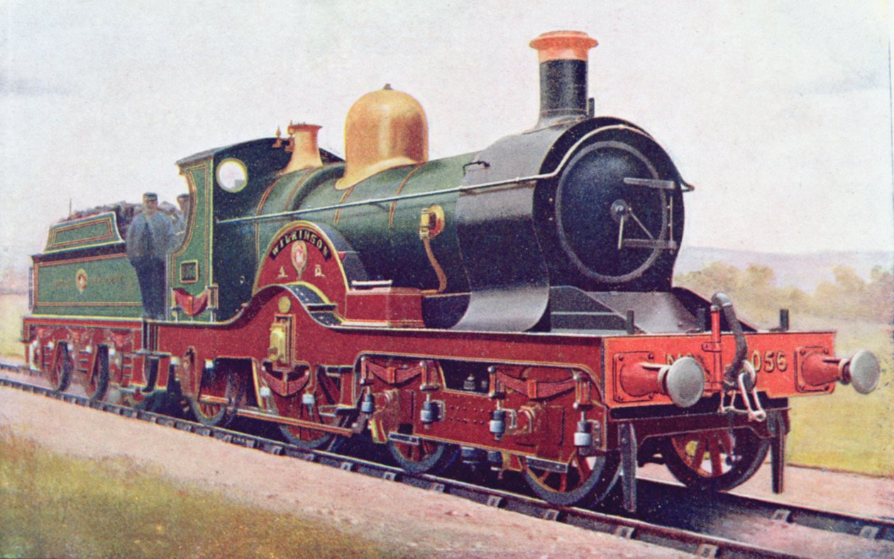Wilkinson fra Great Western Railway, illustrasjon fra The Book of the Locomotive av G. Gibbard Jackson, utgitt 1924 av English School