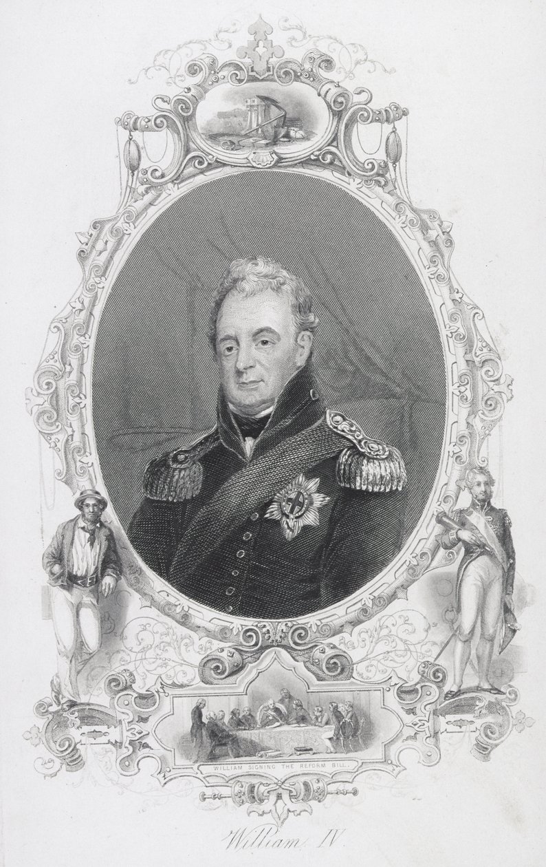 William IV (1765-1837) konge av Storbritannia, Irland og Hannover av English School