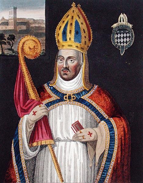 William av Wainfleet (ca. 1395-1486), etter et maleri i Bodleian Gallery (farge litho) av English School
