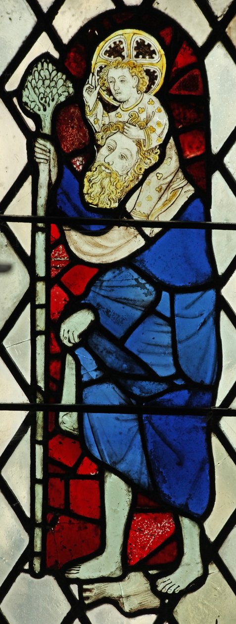 Window Chap-Ed-Confessor kapell som viser St Christopher av English School