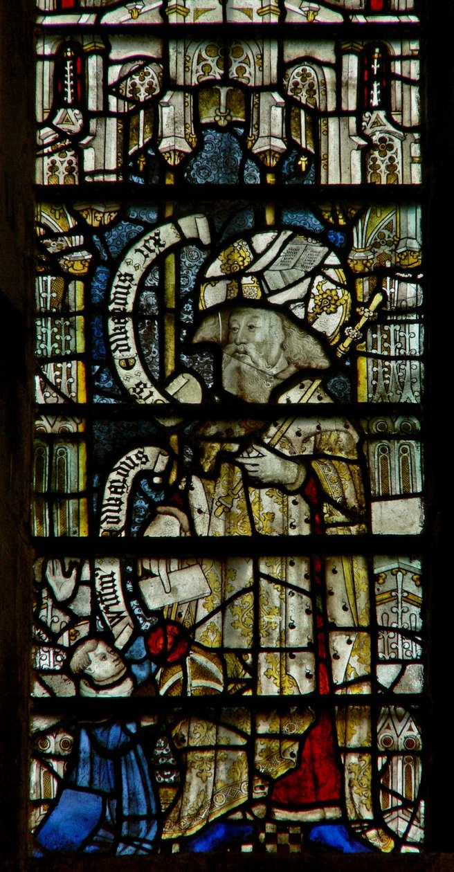 Vindu Clsty N3 som viser St Edward the Confessor av English School