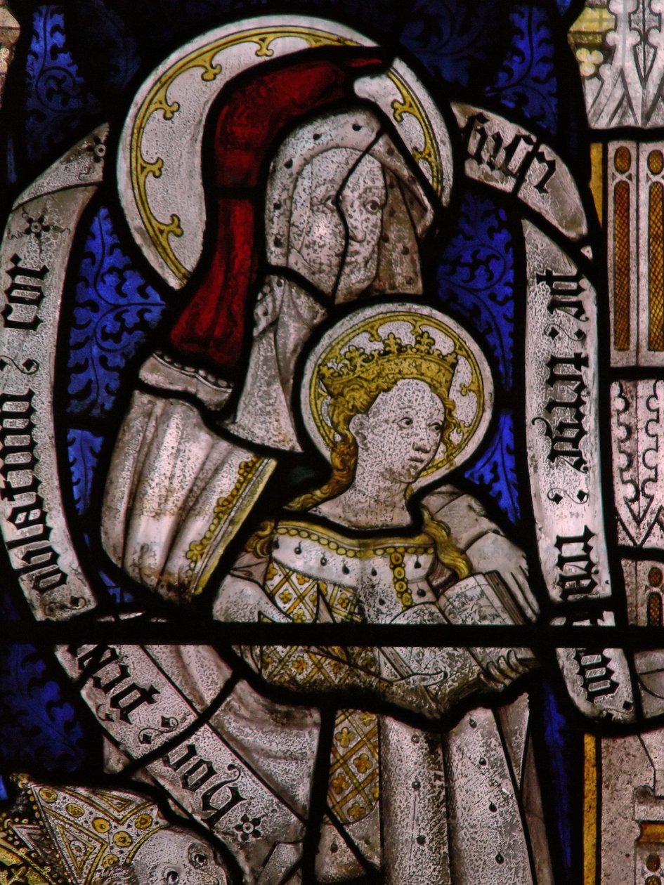 Window Ew som viser St. Anne som lærer jomfruen å lese av English School