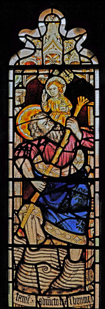 Window Ew som viser St Christopher av English School