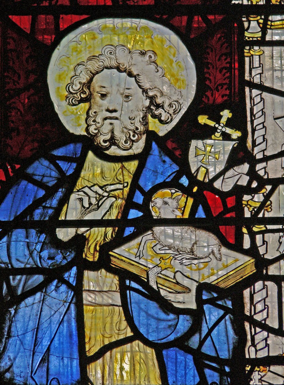 Window Ew som viser døperen Johannes av English School