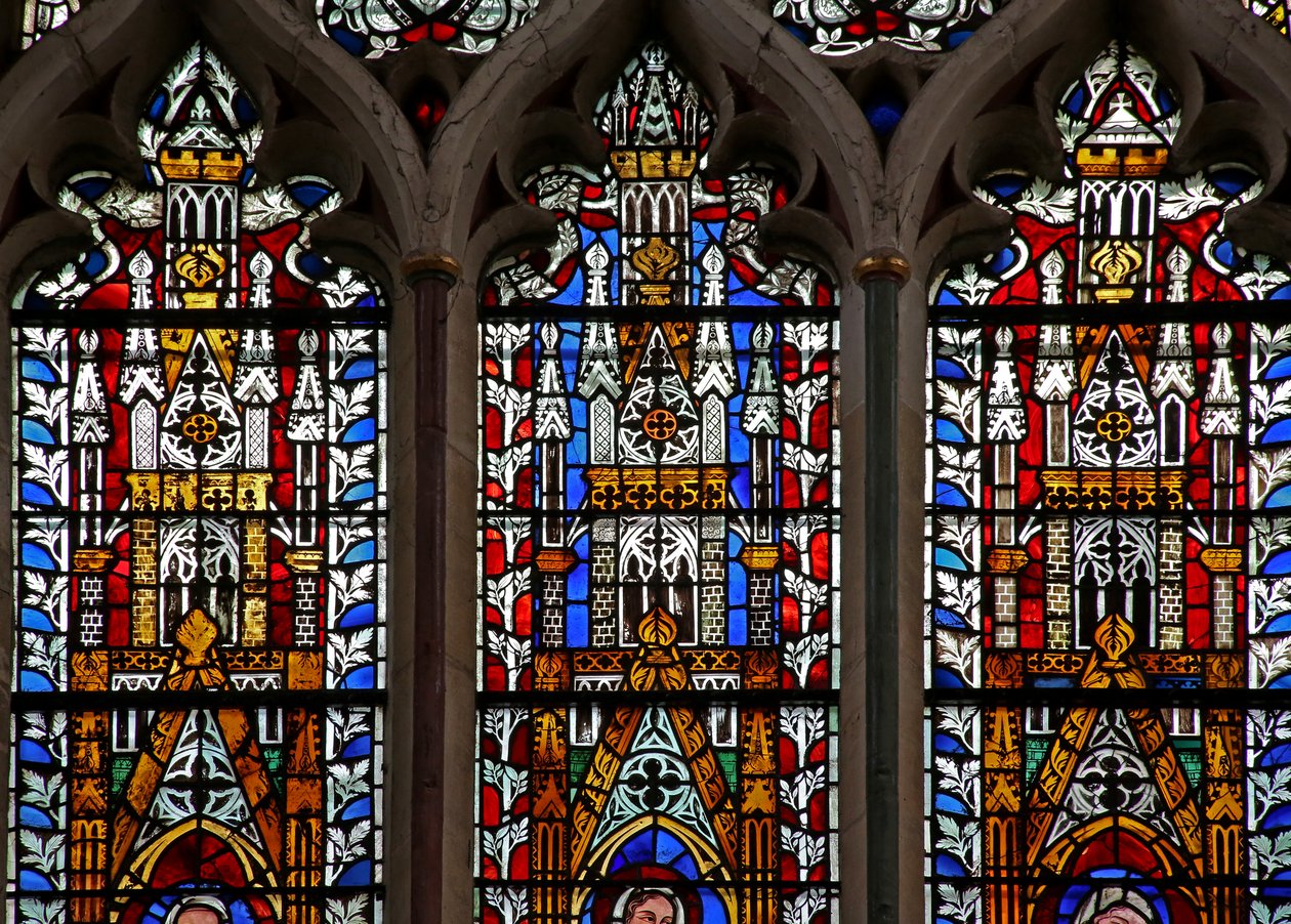 Window Ew som viser baldakiner av English School