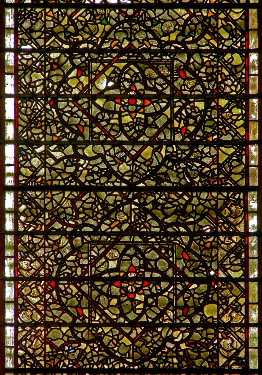 Window Five-Sisters som viser grisaille av English School