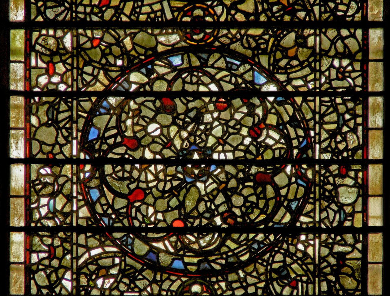 Window Five-Sisters som viser grisaille av English School