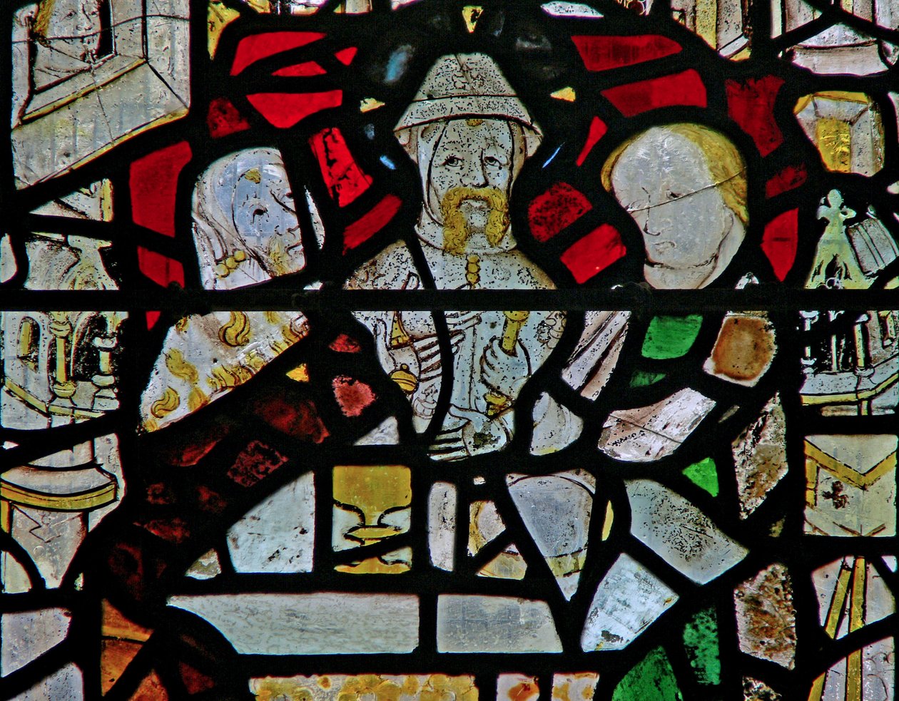 Window Ww som viser en oppstandelsesscene: kveldsmaten i Emmaus av English School