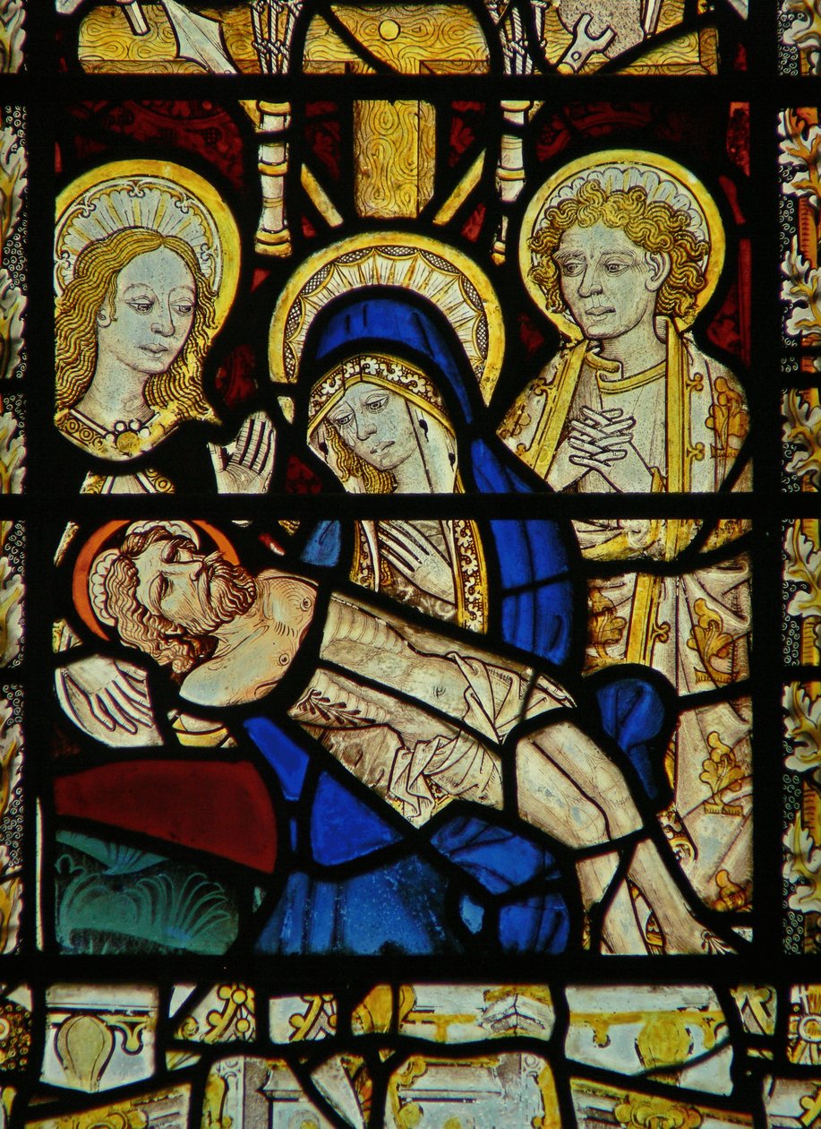 Vindu som viser Pieta av English School