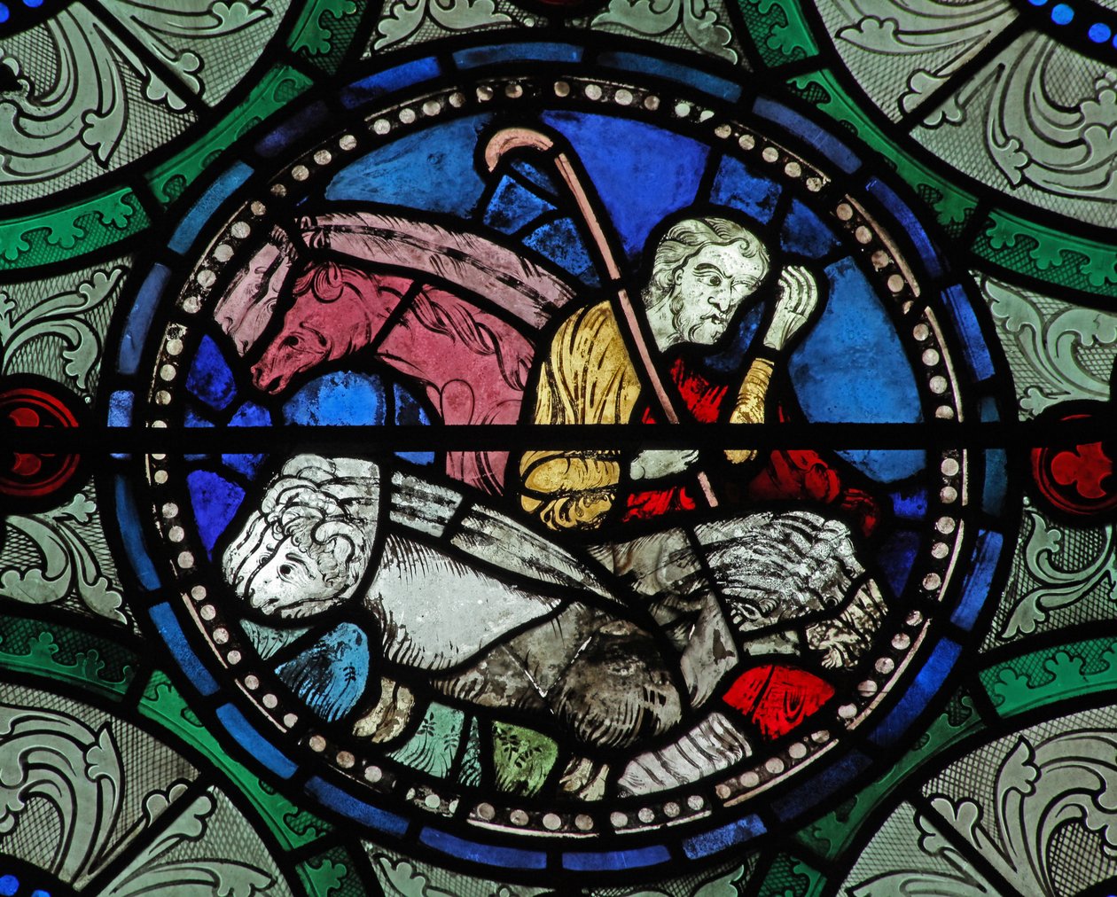 Vindu s16 som viser en pastoral scene av English School