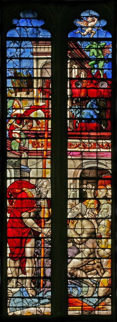 Vindu w15 som viser Harrowing of Hell av English School