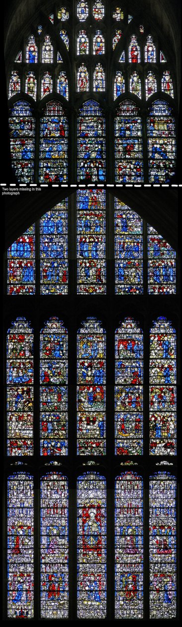Vindu w15 som viser St Cuthbert-vinduet av English School