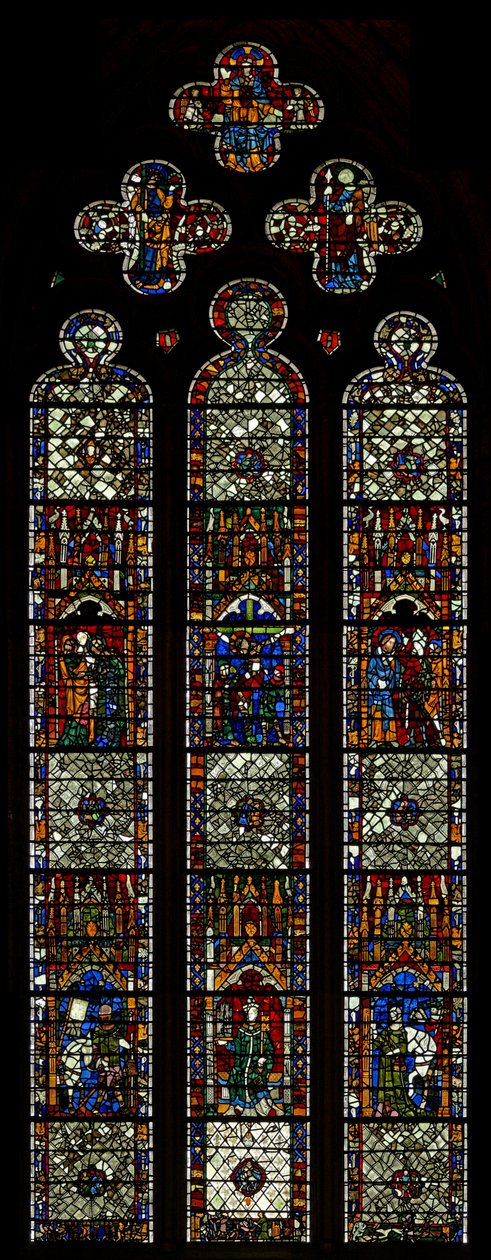 Vindu w40 som viser St Peter and Pilgrim-vinduet av English School