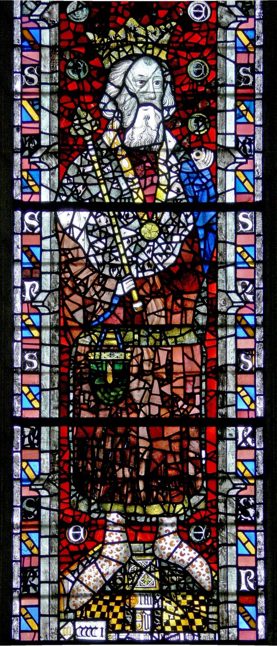Vindu w4 som viser St Edward the Confessor av English School