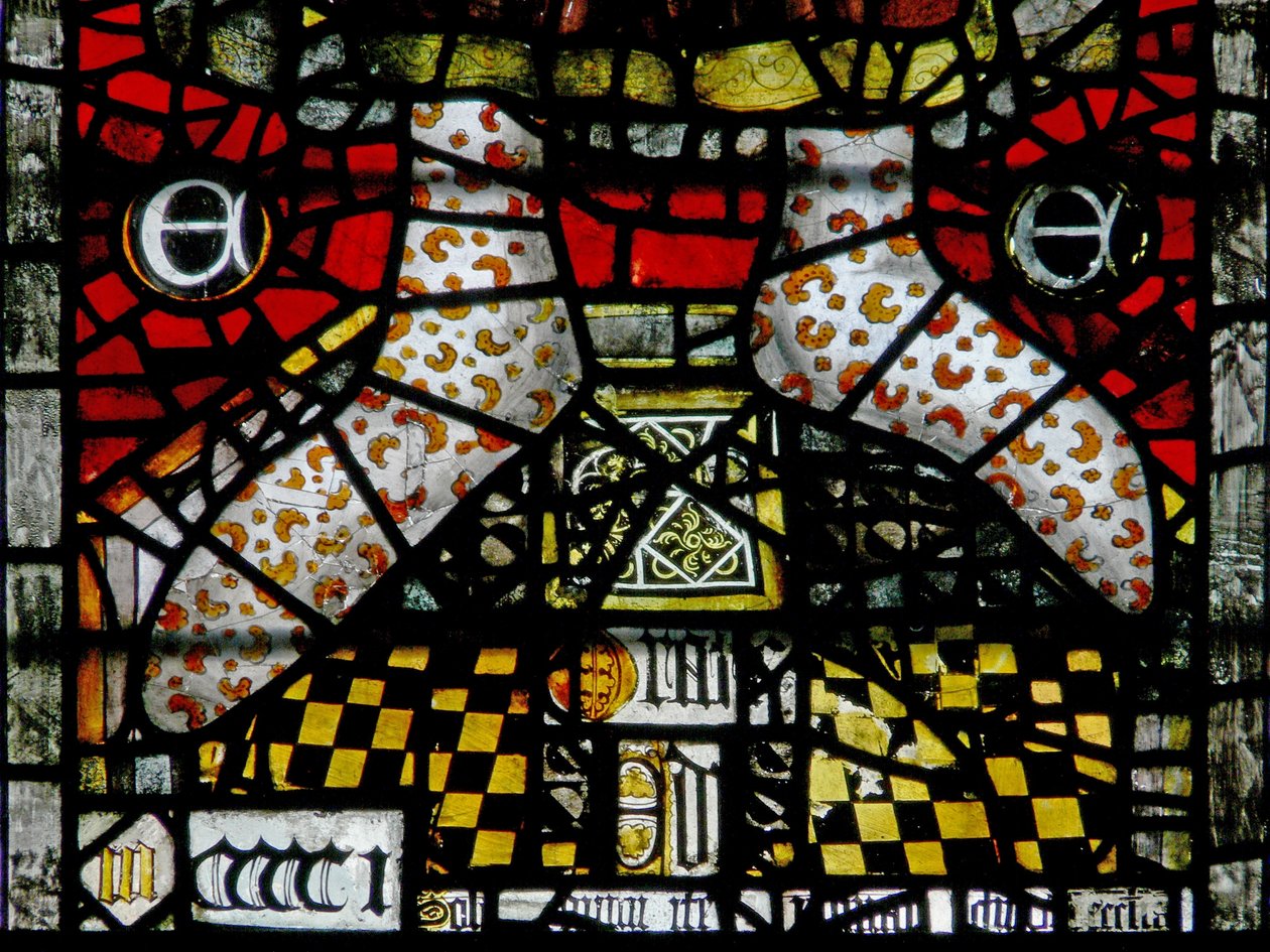 Vindu w4 som viser St Edward the Confessor av English School