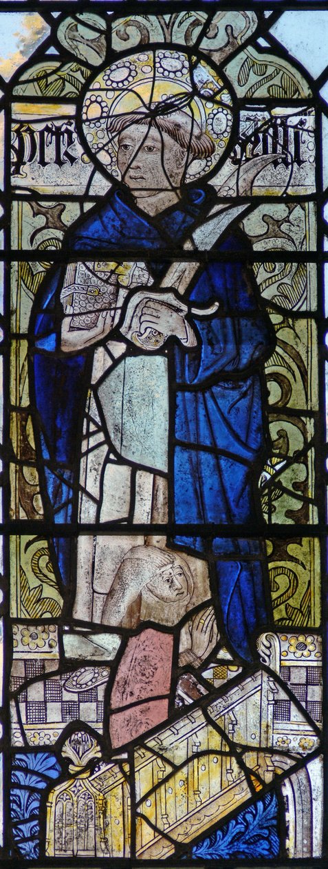 Vindu w4 som viser St Peter Martyr av English School