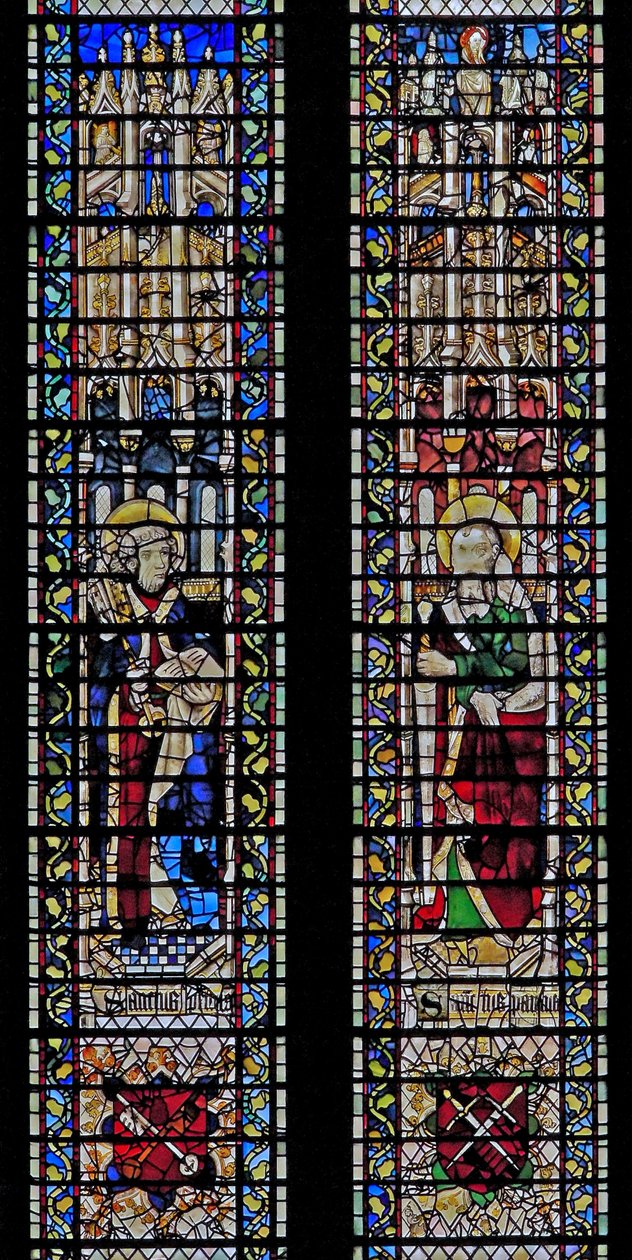 Vindu w71 som viser St Peter og St Paul av English School