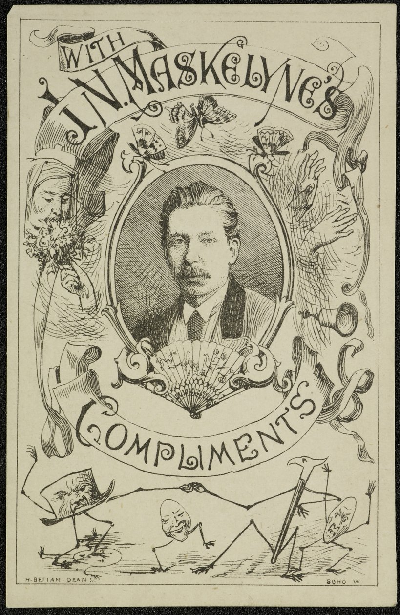 Med J. N. Maskelynes komplimenter, ca. 1875 (gravering) av English School