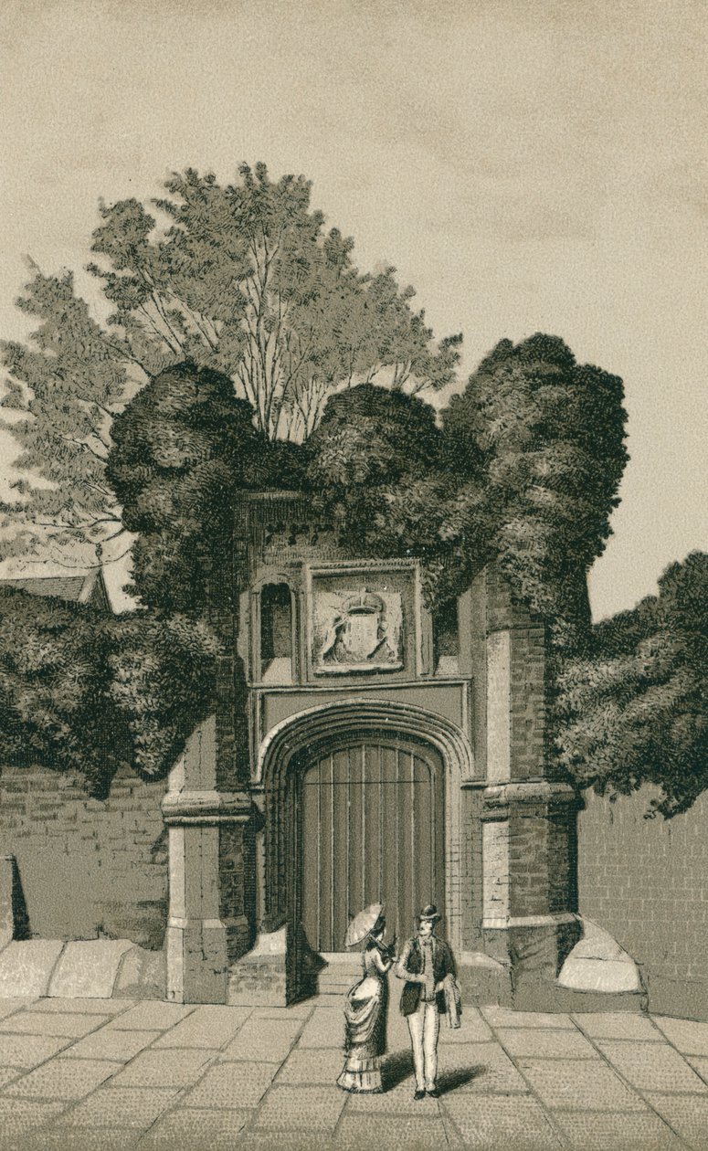 Wolsey#39;s Gate, Ipswich (litografi) av English School