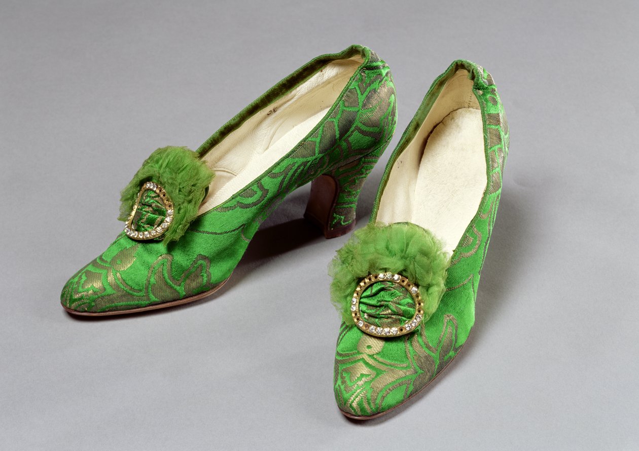 Damesko, 1920-tallet (silke og diamanter) av English School