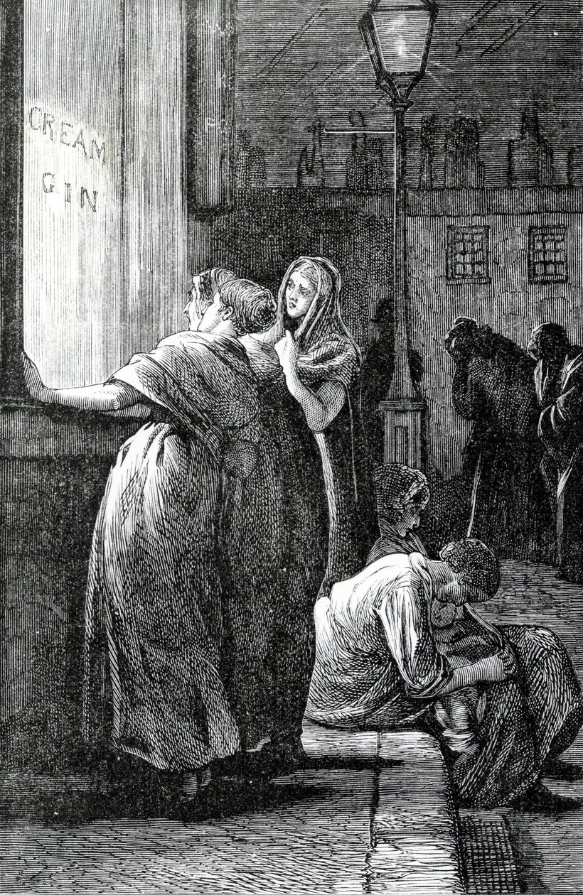Kvinner og gindrikking, 1800-tallet av English School