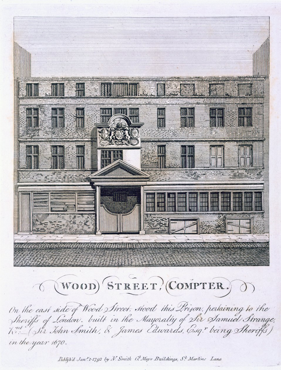 Wood Street, Compter, pub. 1793. av English School