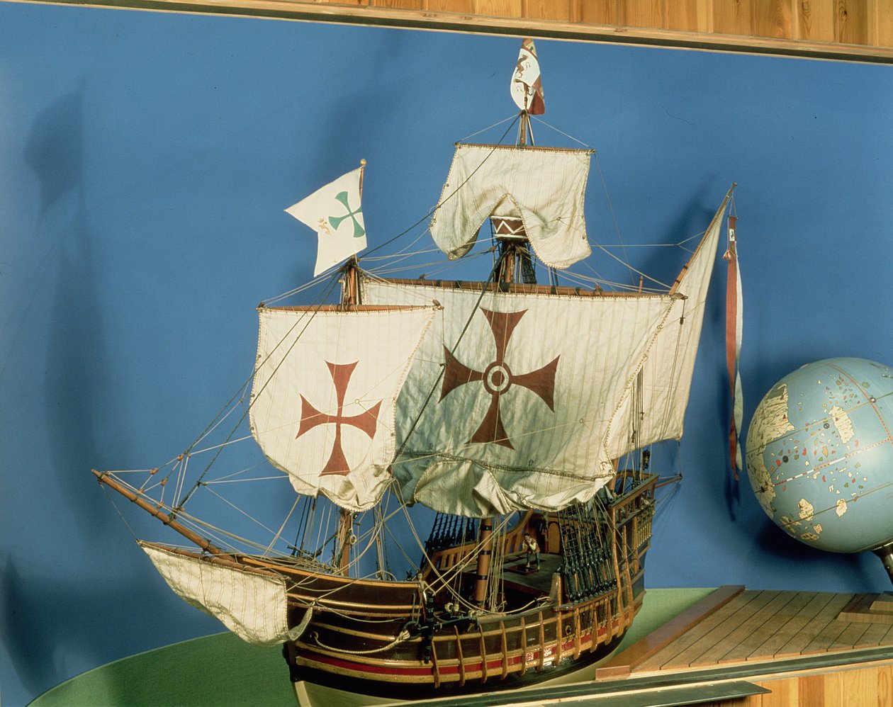 1:20 rigget modell av Santa Maria (tre) (se også 260972) av English School English School