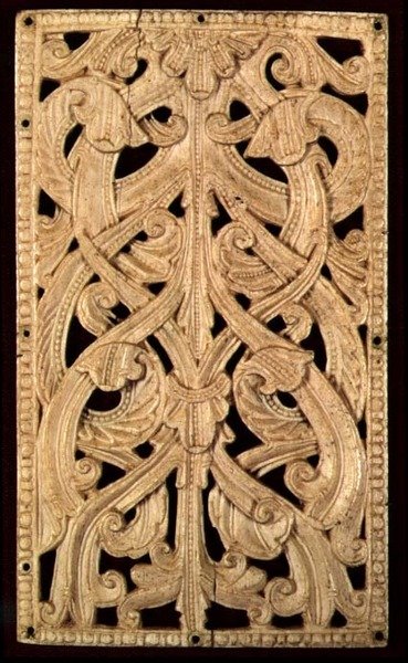 English Bone Pierced Relief, c.1125-50: Formerly Binding of Printed Bible, 1552 av English School English School
