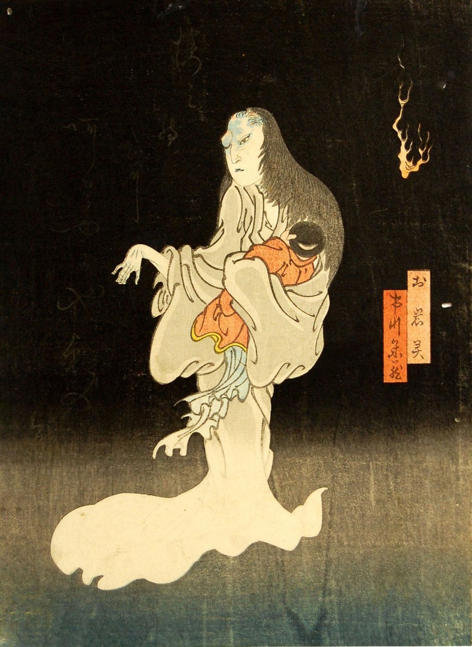 Ichikawa Yonezo som spøkelset fra Oiwa, 1865. av Enjaku