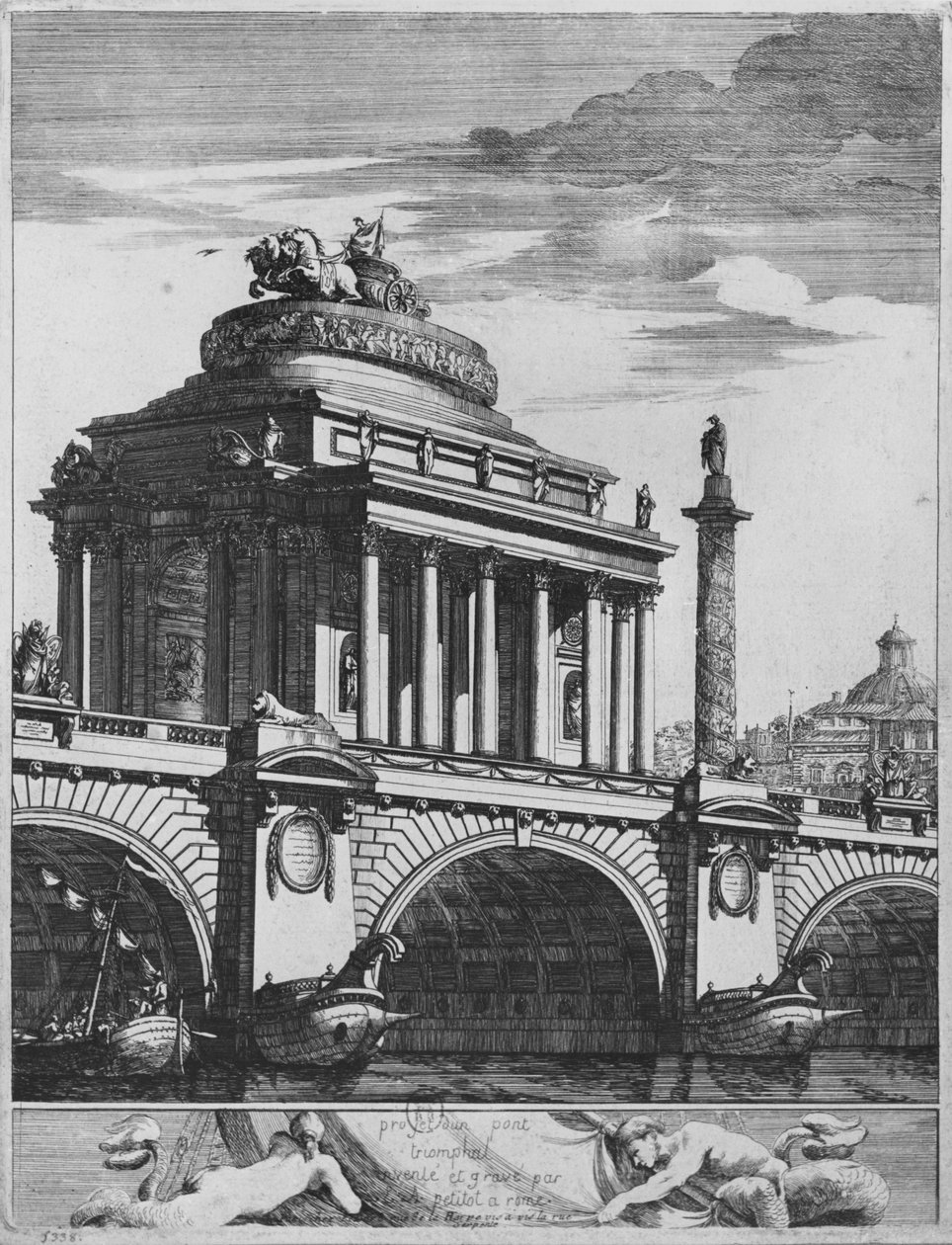 Prosjekt for en triumfbro i Roma av Ennemond Alexandre Petitot