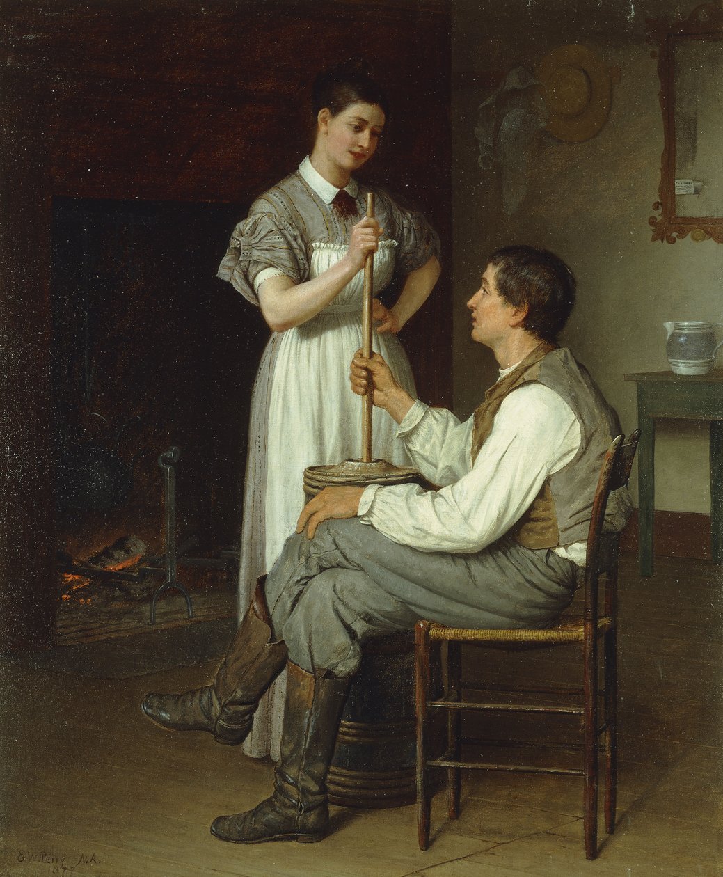 Den hjelpende hånden, 1877 av Enoch Wood Perry