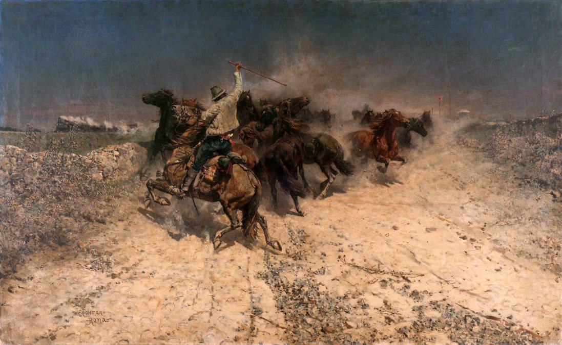 Panikk Rushing hester av Enrico Coleman