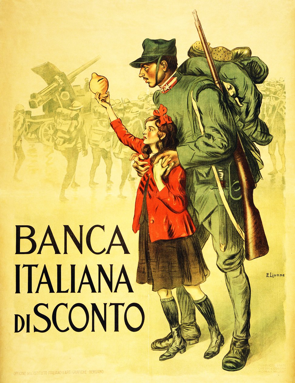 Italiensk rabattbank, 1917 av Enrico della Lionne