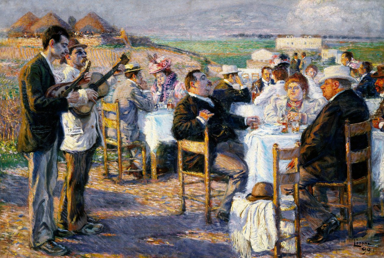 Fett og tynn (1899, olje på lerret) av Enrico della Lionne