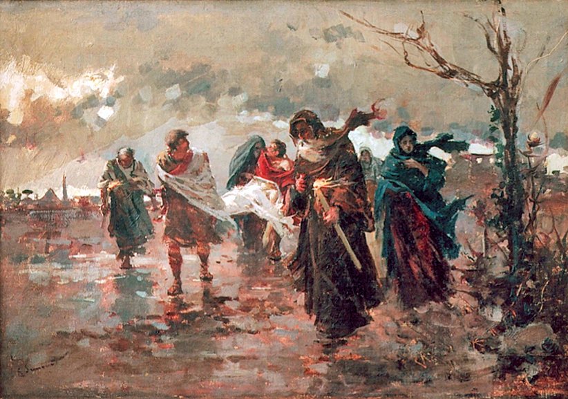 Begravelse av Saint Lawrence Saint Lawrence begravelse av Enrique Simonet