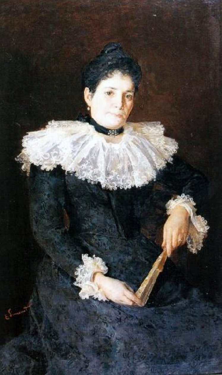 Portrett av en dame av Enrique Simonet