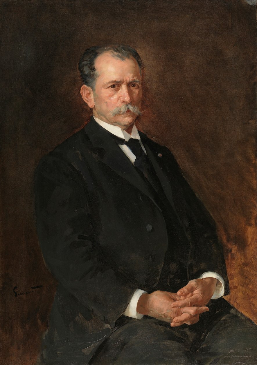 Portrett av Enrique Simonet Baca kunstnerens far av Enrique Simonet