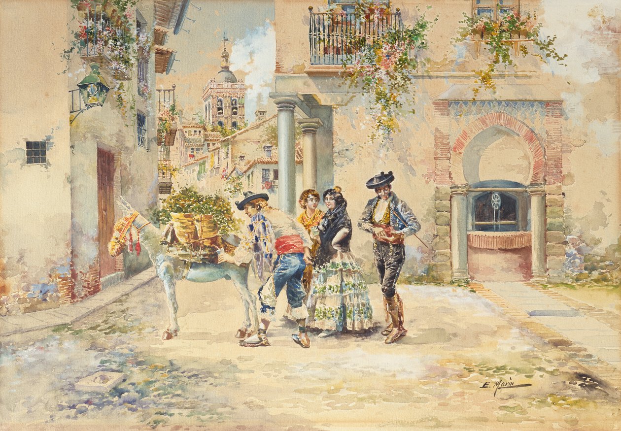 Gateselgeren (blyant og akvarell) av Enrique Marin Higuero