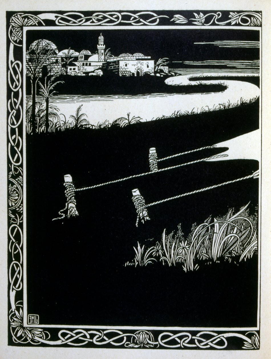 Enak før Gemorrhe (Gomorra), fra boken Juda illustrert av Ephraim Moses Lilien (1874-1925). Lilian regnes som faren til sionistisk ikonografi, skapt i Jugendstil (tysk art nouveau)-stil. Han illustrerte 'Juda' (1900), en bok av f av Ephraim Moses Lilien