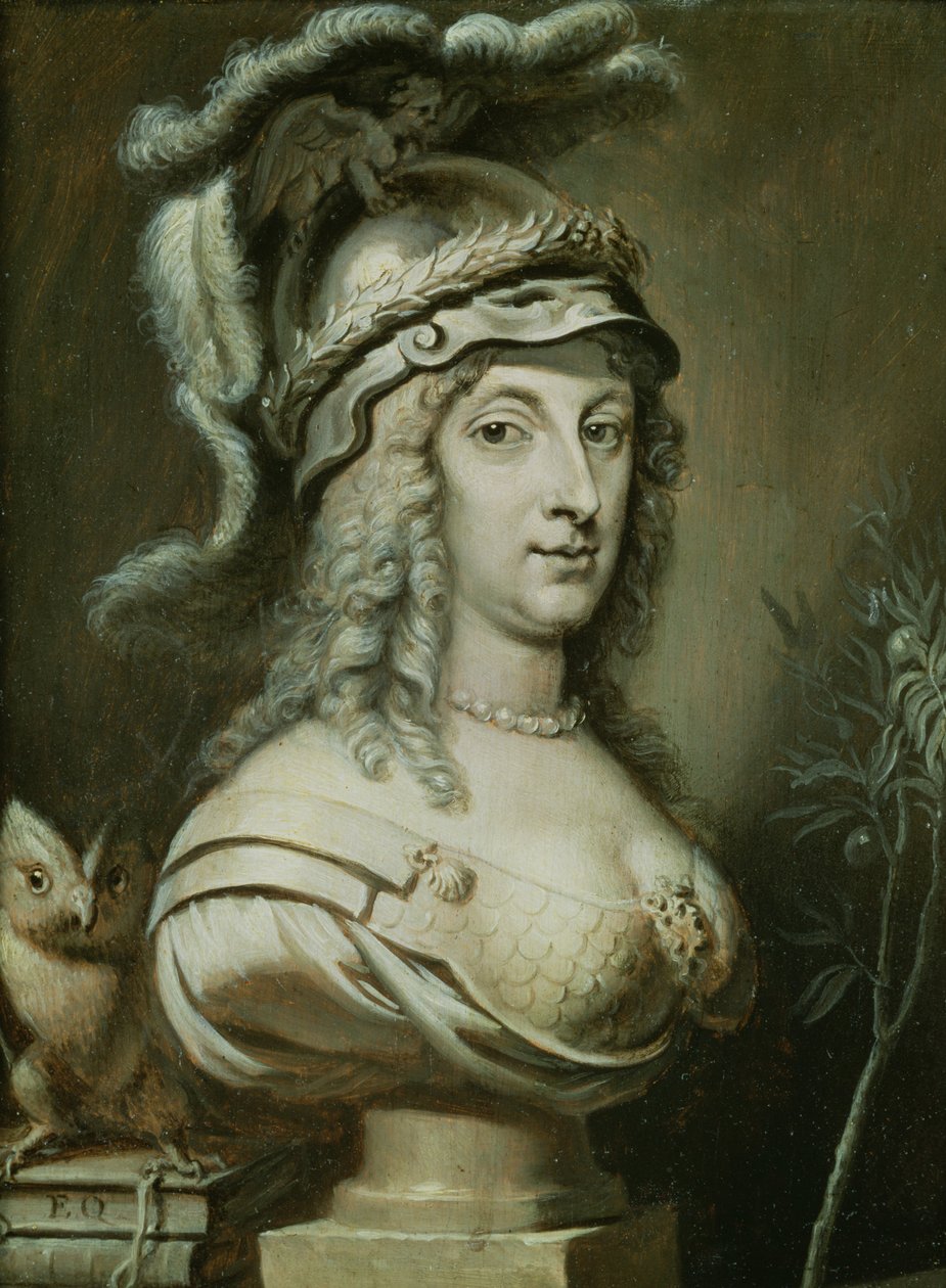 Allegorisk portrett av dronning Christina av Sverige (1626-89) ca. 1649-50 av Erasmus Quellinus II