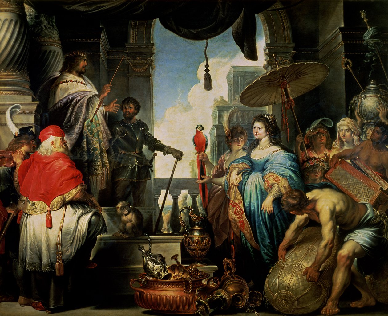 Salomo og dronningen av Saba av Erasmus Quellinus II