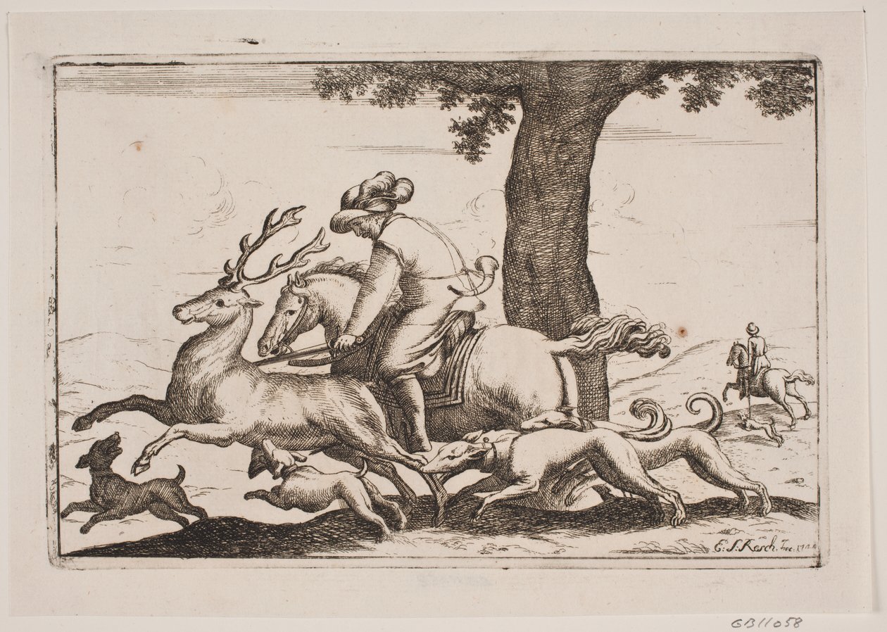 Parforcejakt av Erasmus Sigismund Resch